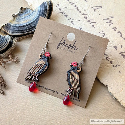 Mini Turkey Vulture Earrings - Dangle and Drop Earrings
