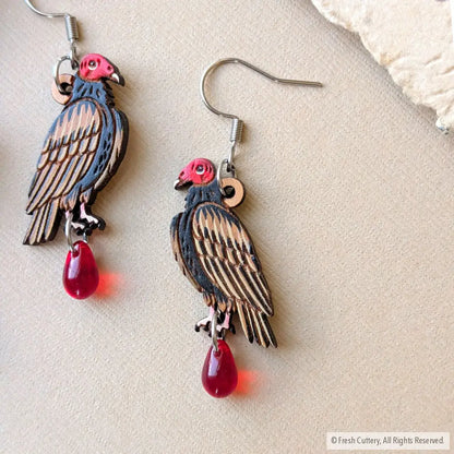 Mini Turkey Vulture Earrings - Dangle and Drop Earrings