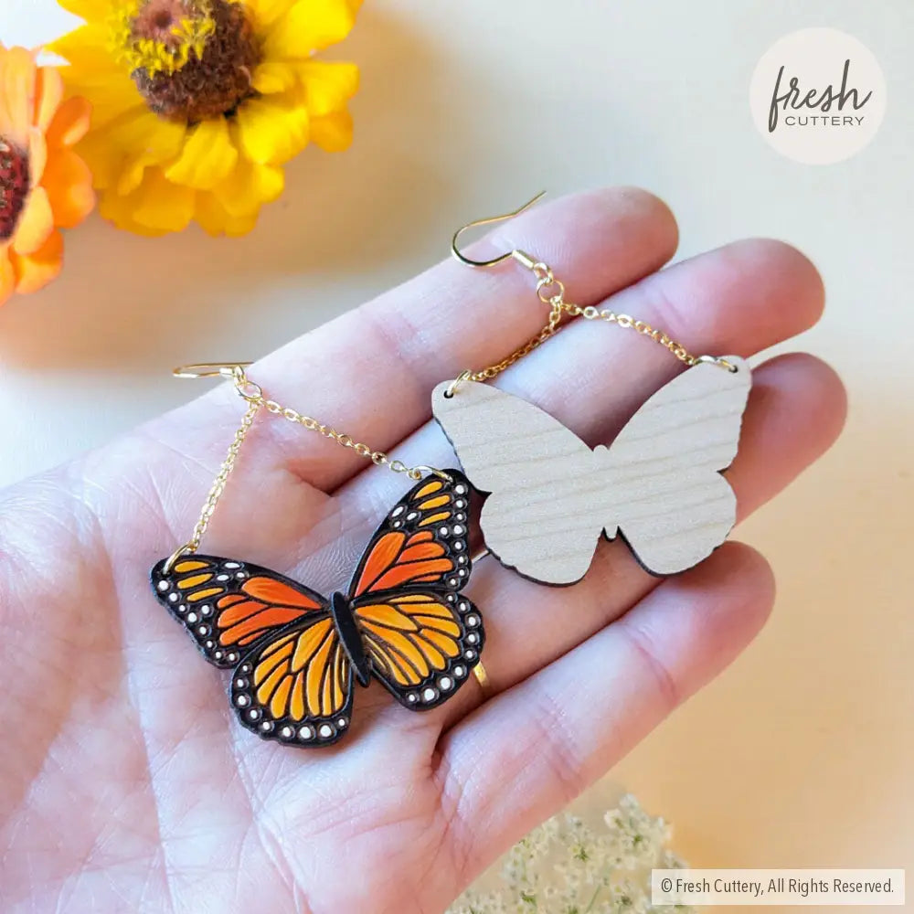 Monarch Butterfly Earrings Dangle And Drop