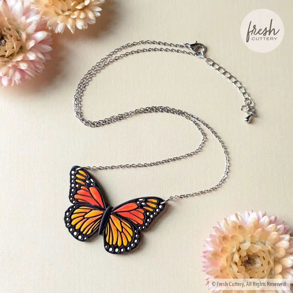 Monarch Butterfly Necklace Silver Necklaces