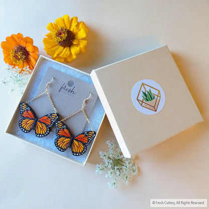 Monarch Butterfly Earrings Dangle And Drop