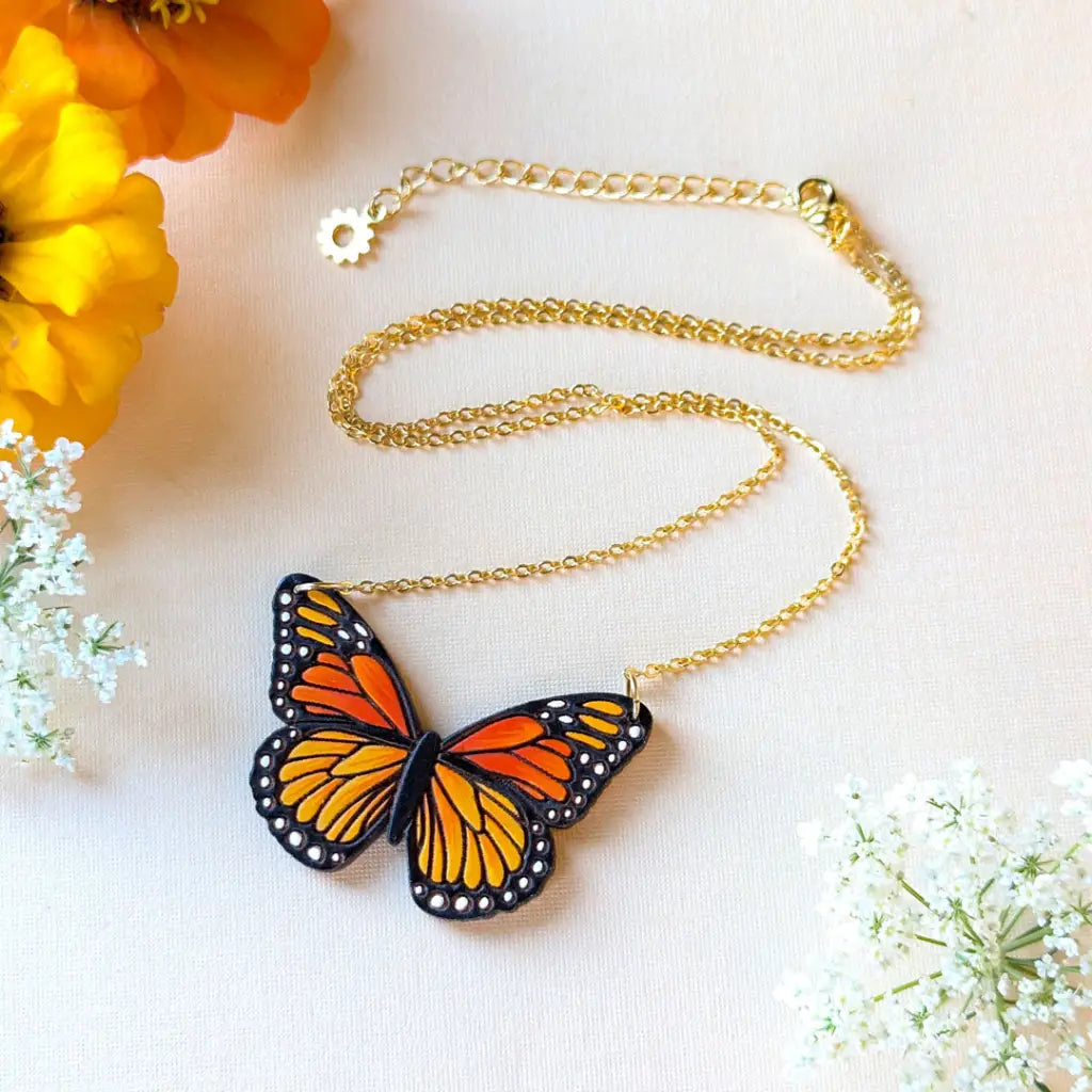 Monarch Butterfly Necklace Necklaces