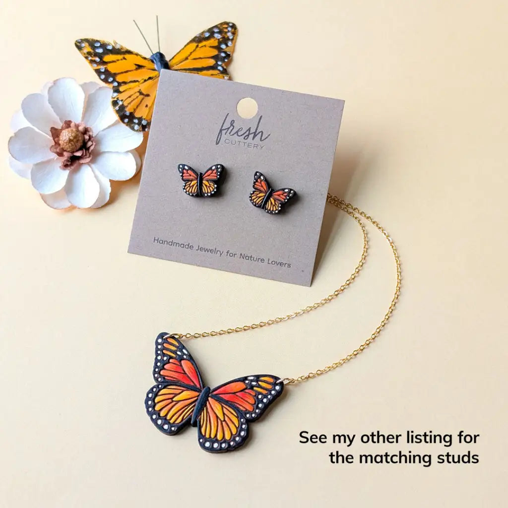 Monarch Butterfly Necklace Necklaces