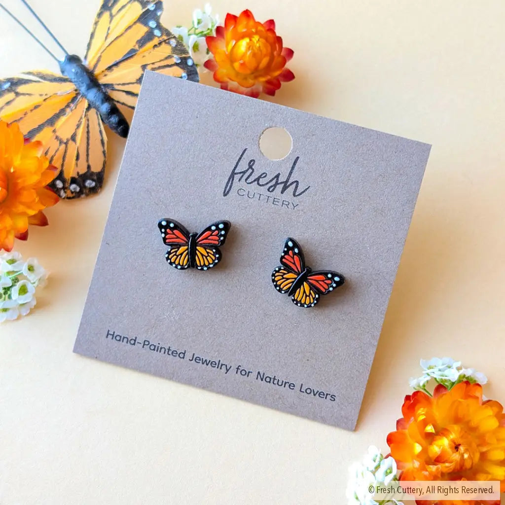 Monarch Butterfly Studs - Studs