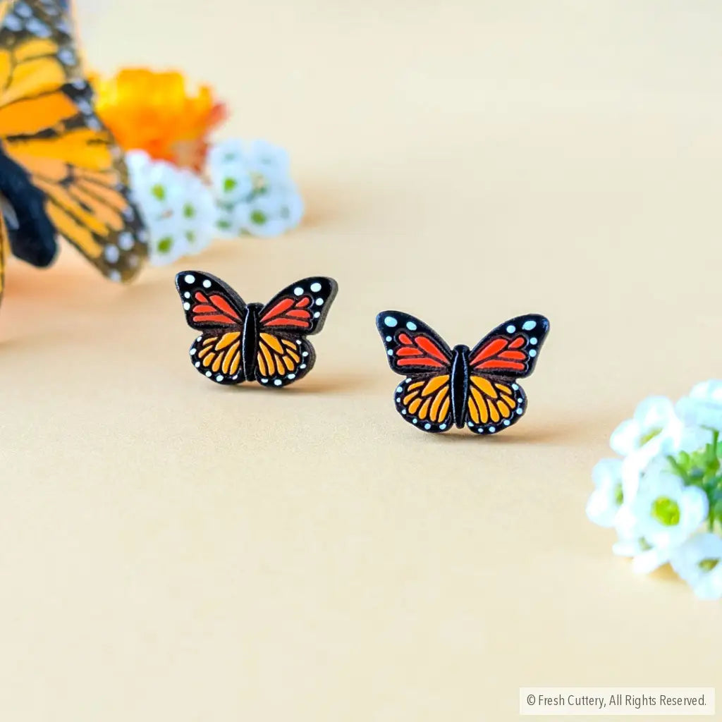 Monarch Butterfly Studs - Studs