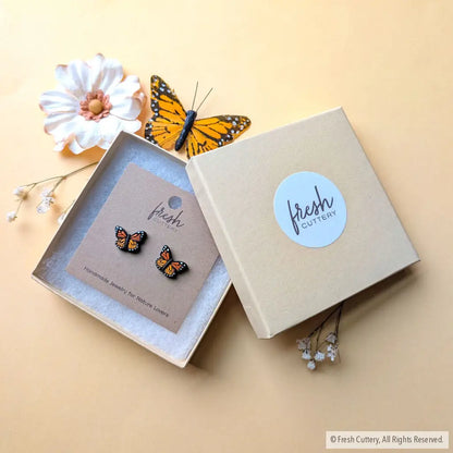 Monarch Butterfly Studs Studs