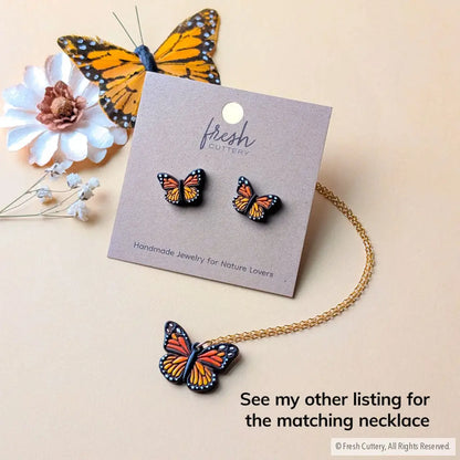 Monarch Butterfly Studs Studs