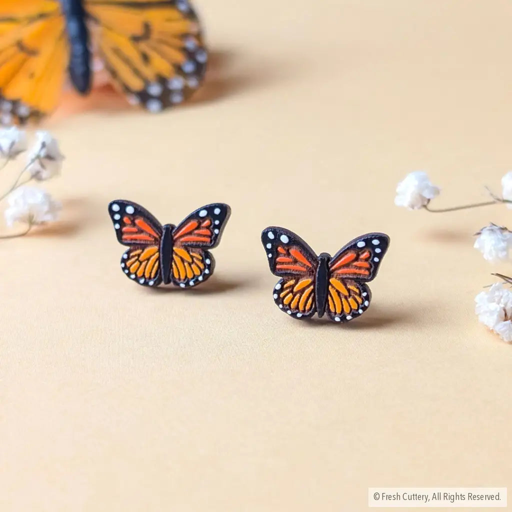 Monarch Butterfly Studs Studs