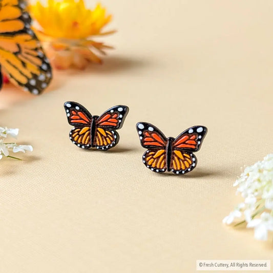 Monarch Butterfly Studs - Studs