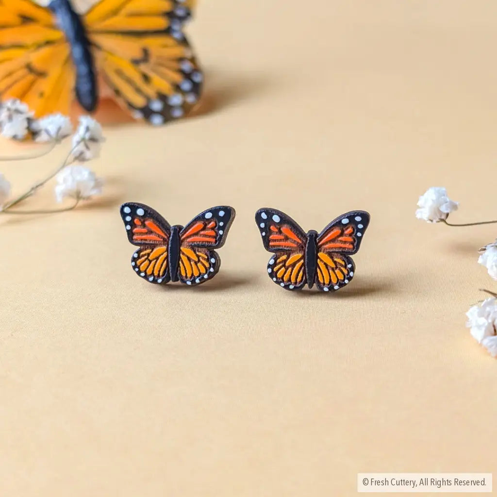 Monarch Butterfly Studs Studs