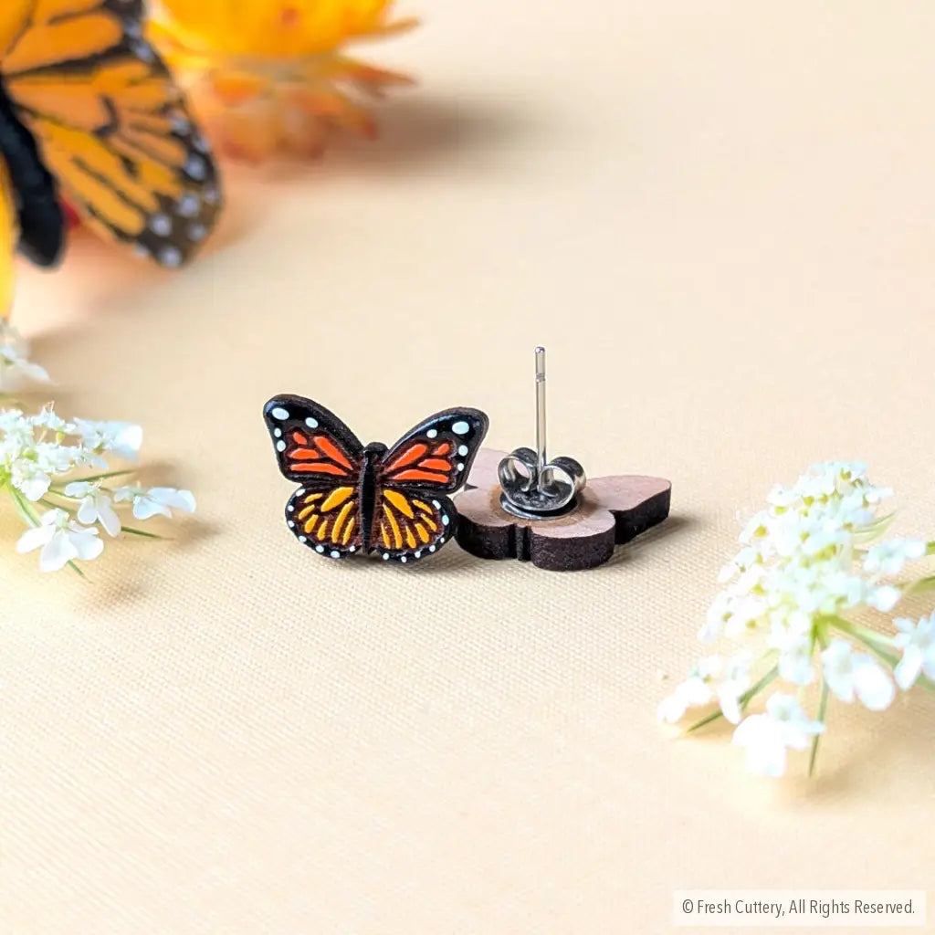 Monarch Butterfly Studs - Studs