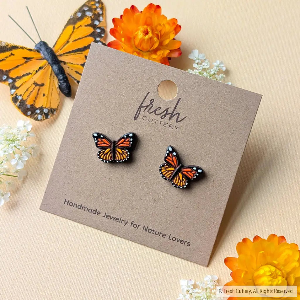 Monarch Butterfly Studs - Studs