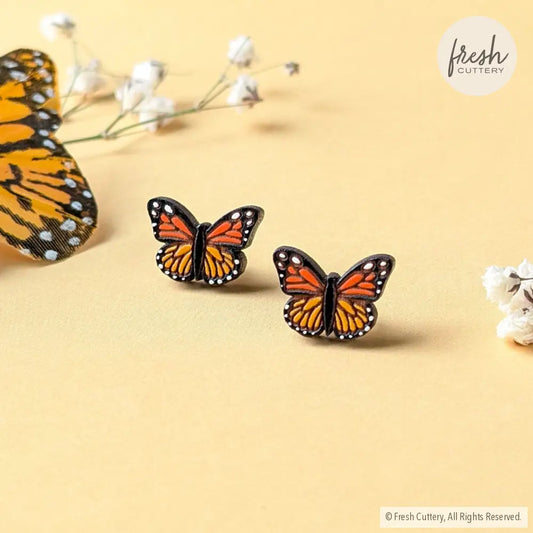 Monarch Butterfly Studs Studs