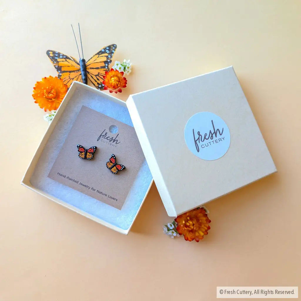 Monarch Butterfly Studs - Studs