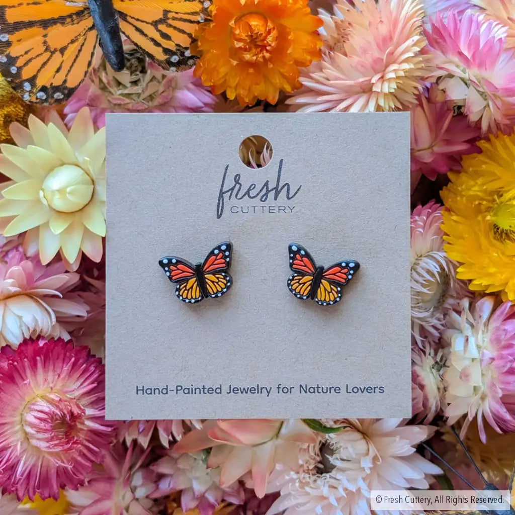 Monarch Butterfly Studs - Studs