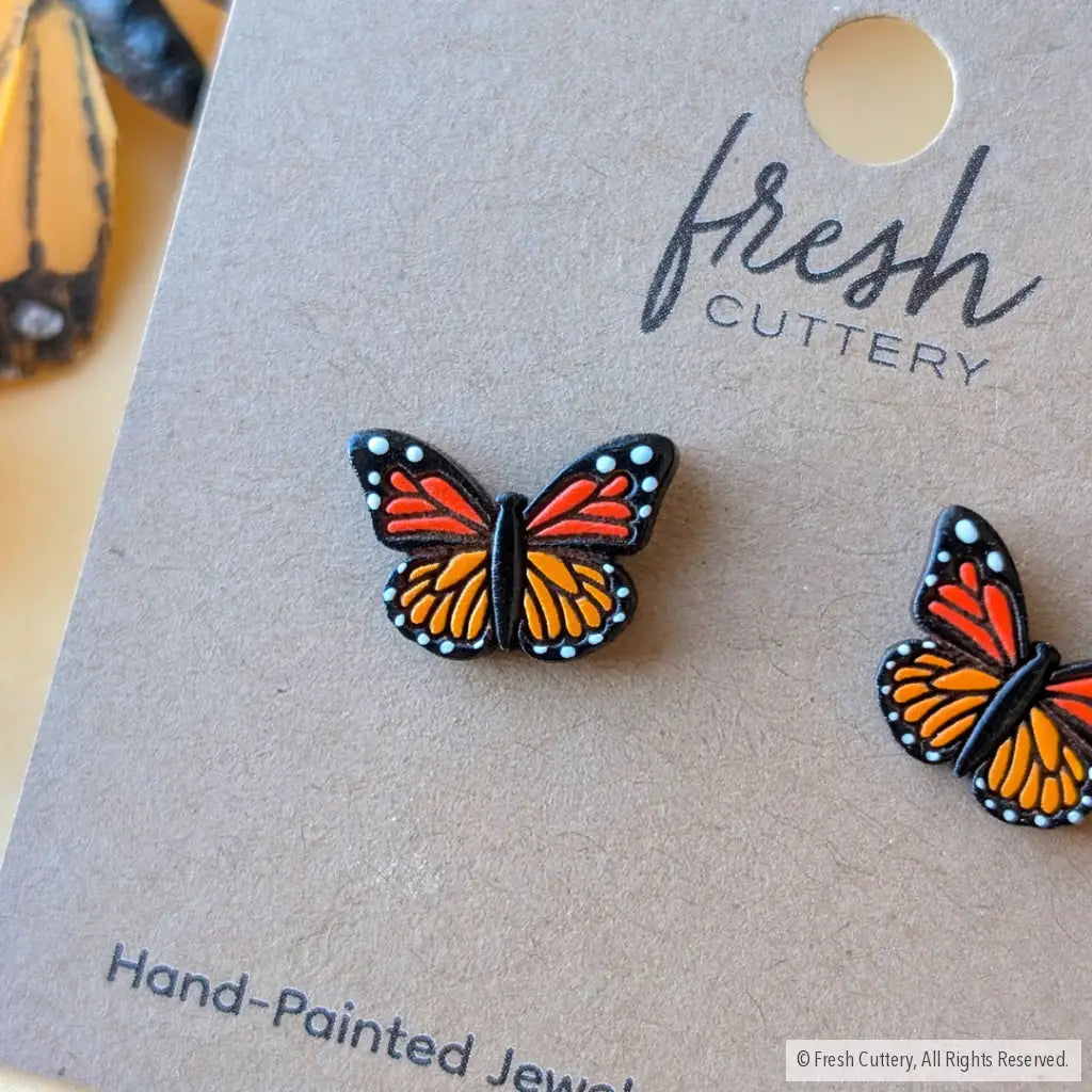 Monarch Butterfly Studs - Studs