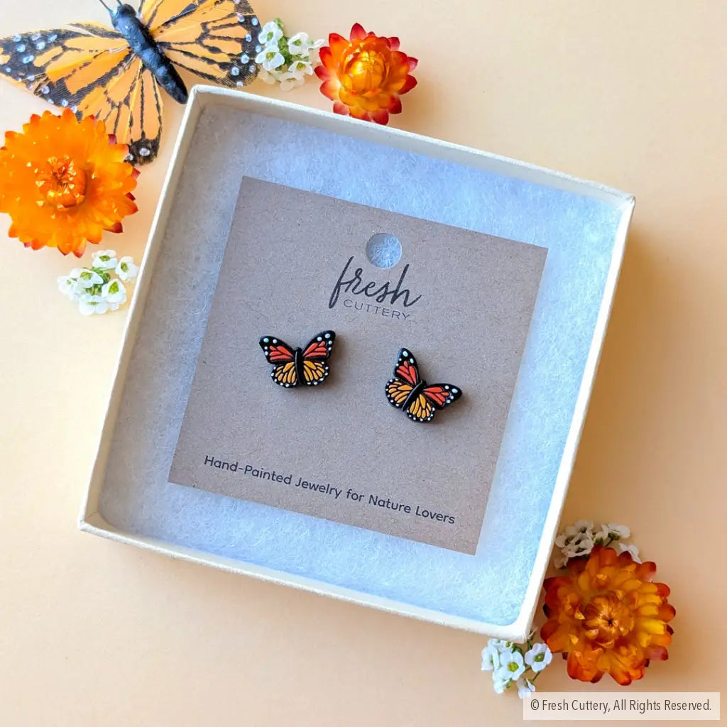 Monarch Butterfly Studs - Studs