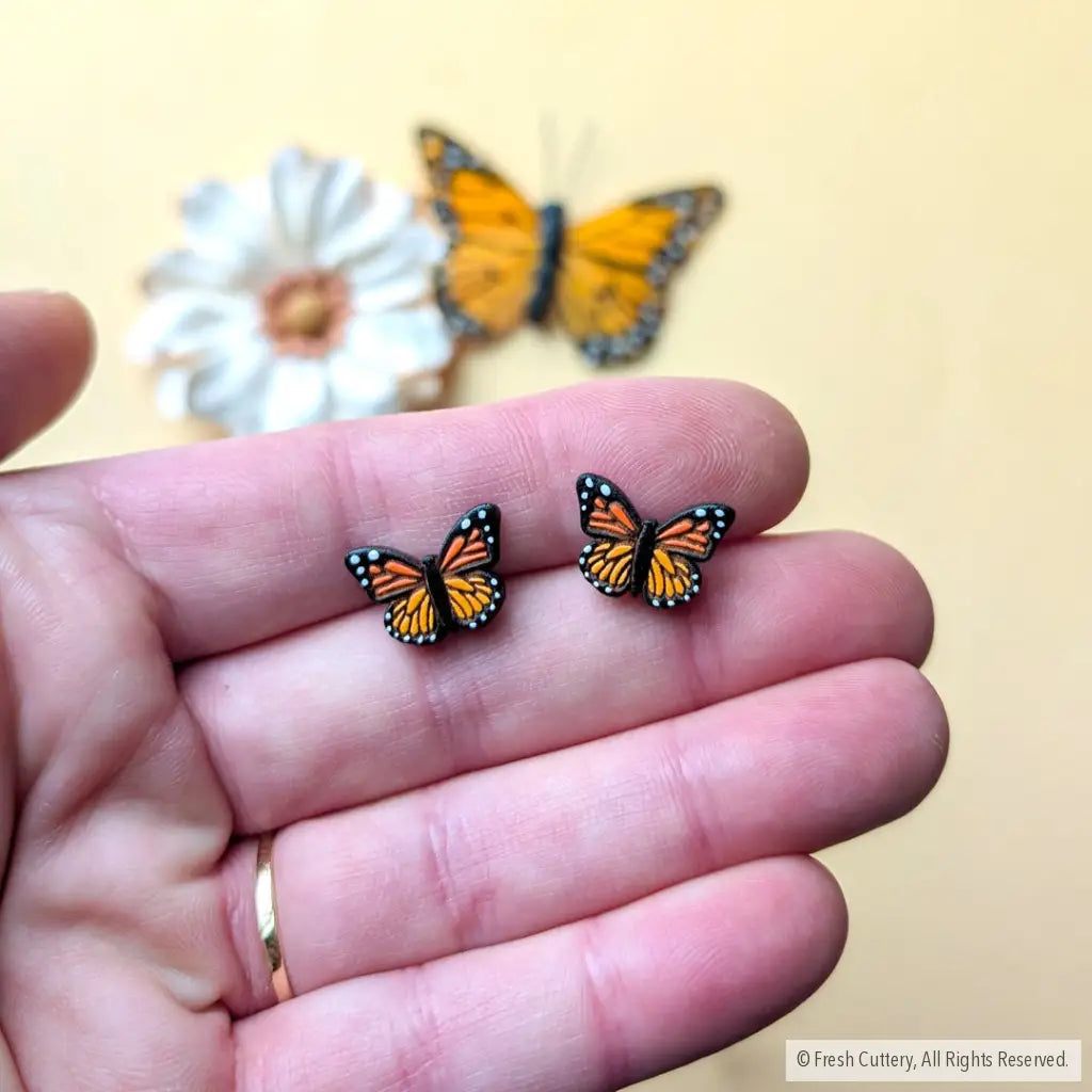 Monarch Butterfly Studs Studs