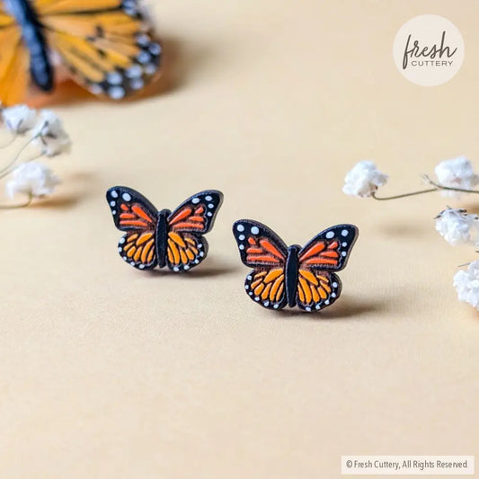 Monarch Butterfly Studs Studs