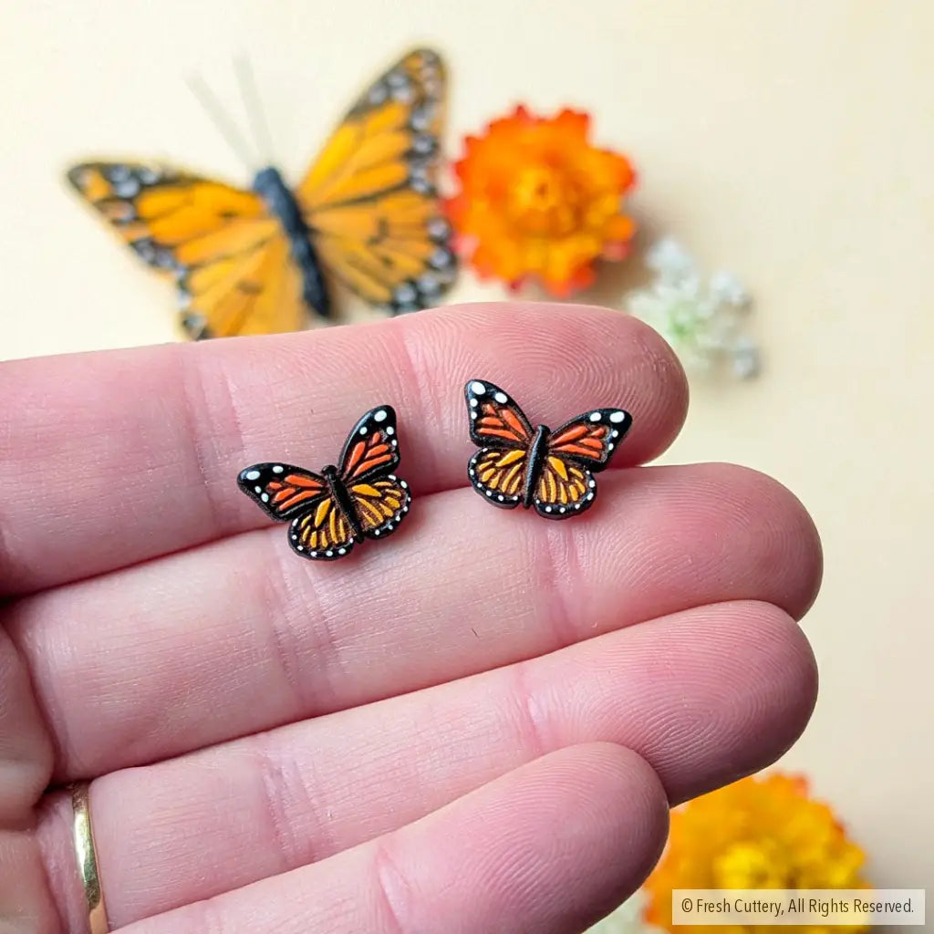 Monarch Butterfly Studs - Studs