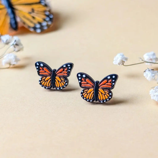 Monarch Butterfly Studs Studs