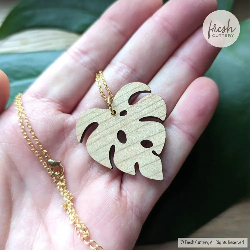 Monstera Albo Necklace Necklaces