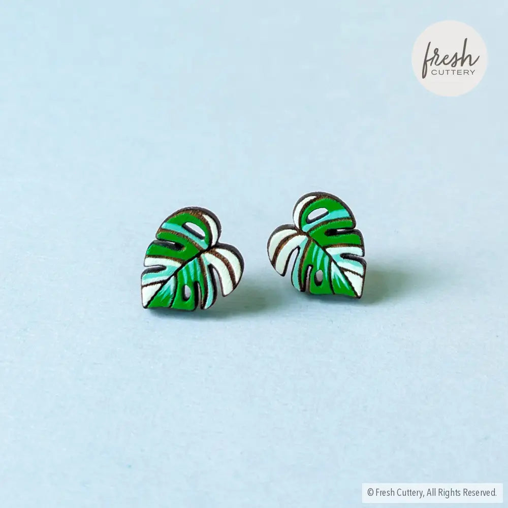 Monstera Albo Studs