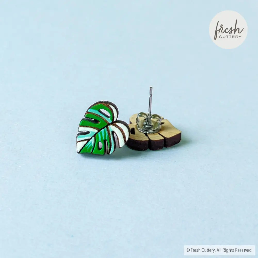 Monstera Albo Studs