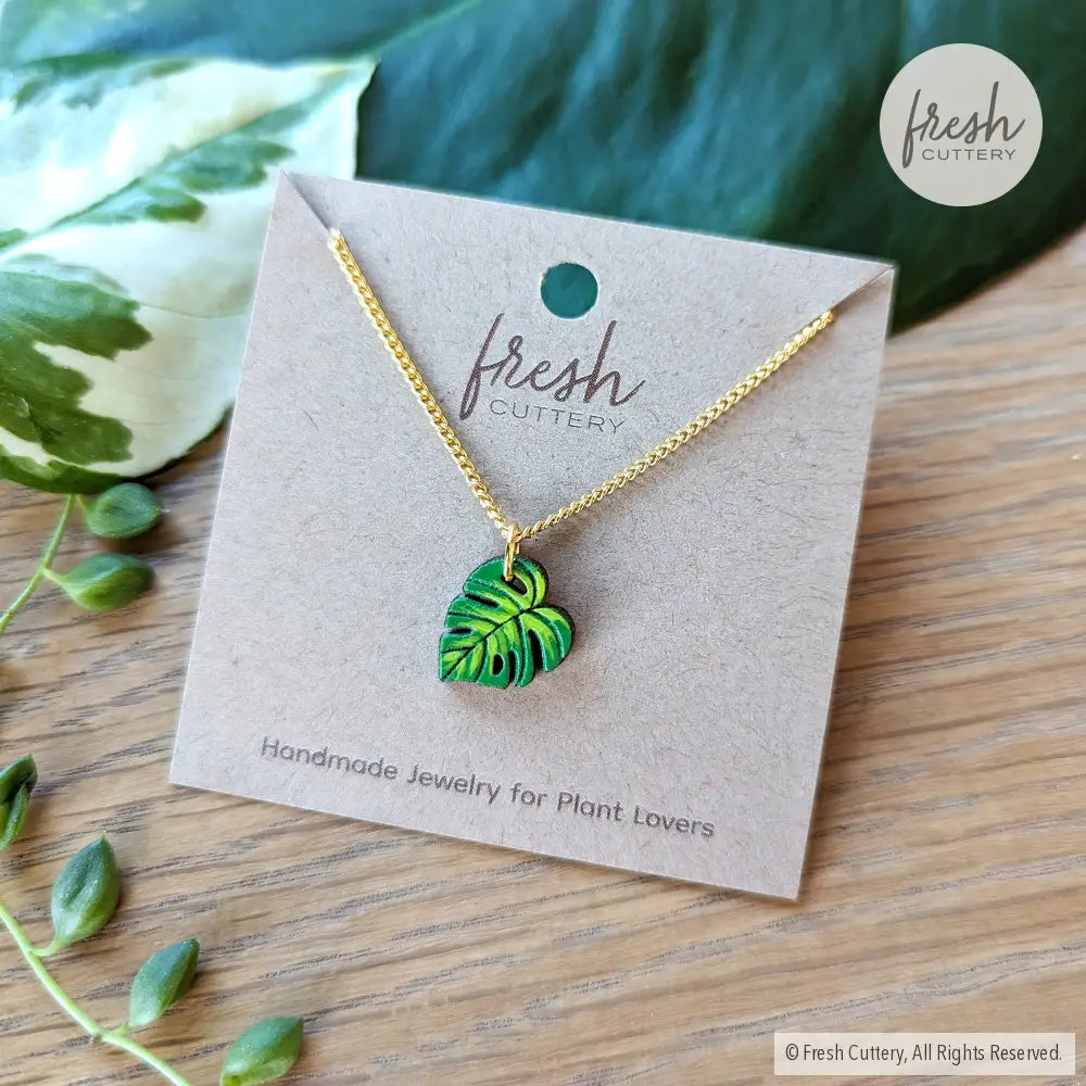 Monstera Leaf Necklace Necklaces