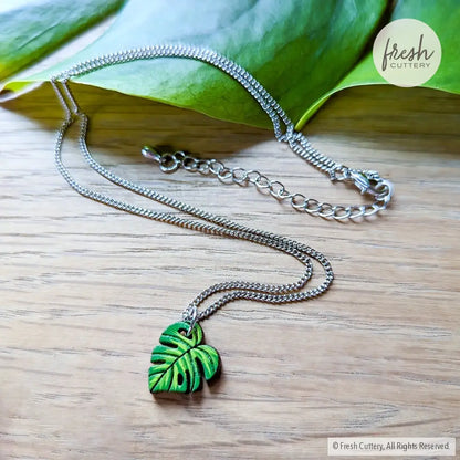 Monstera Leaf Necklace Necklaces