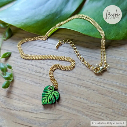 Monstera Leaf Necklace Necklaces