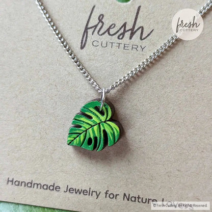 Monstera Leaf Necklace Necklaces