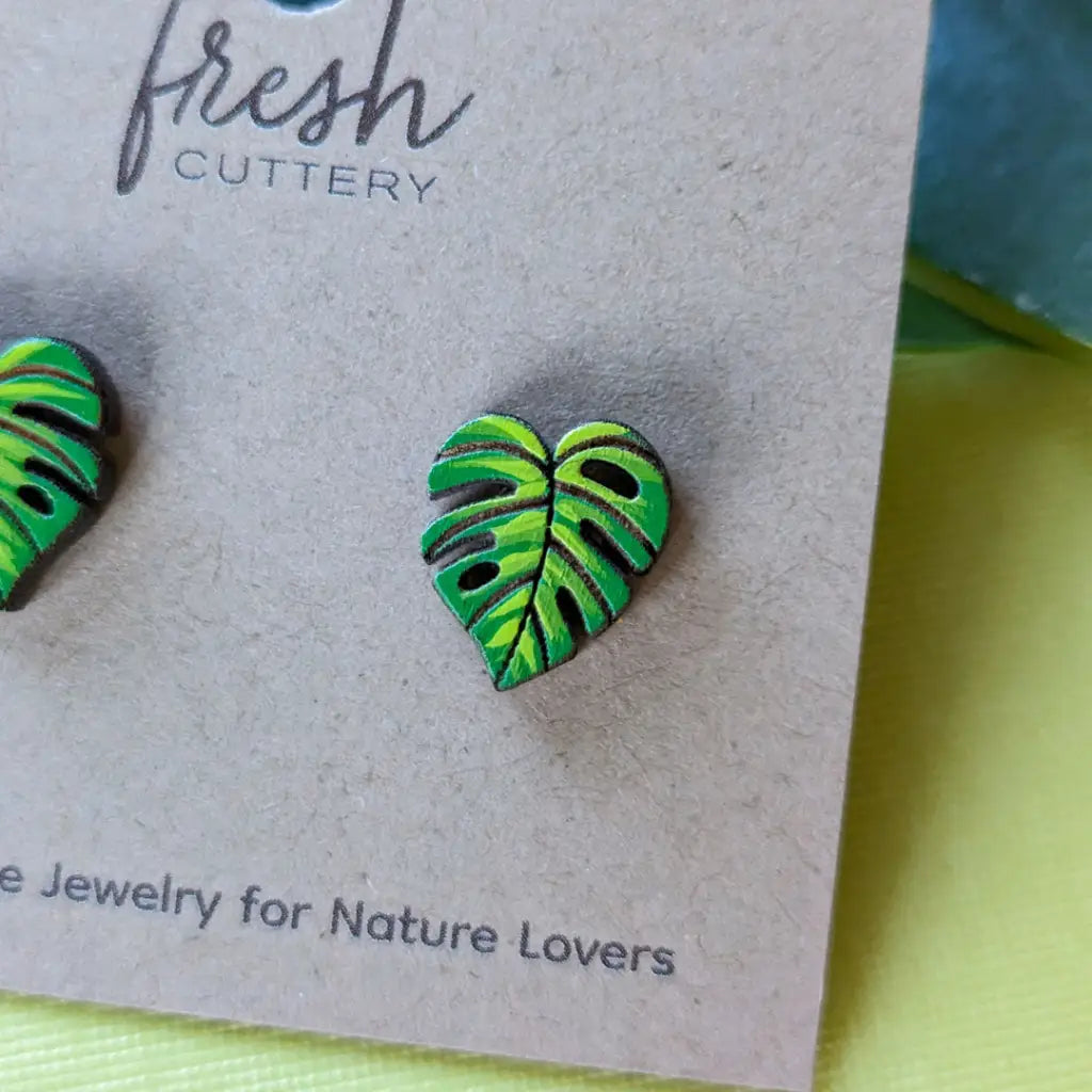Monstera Studs