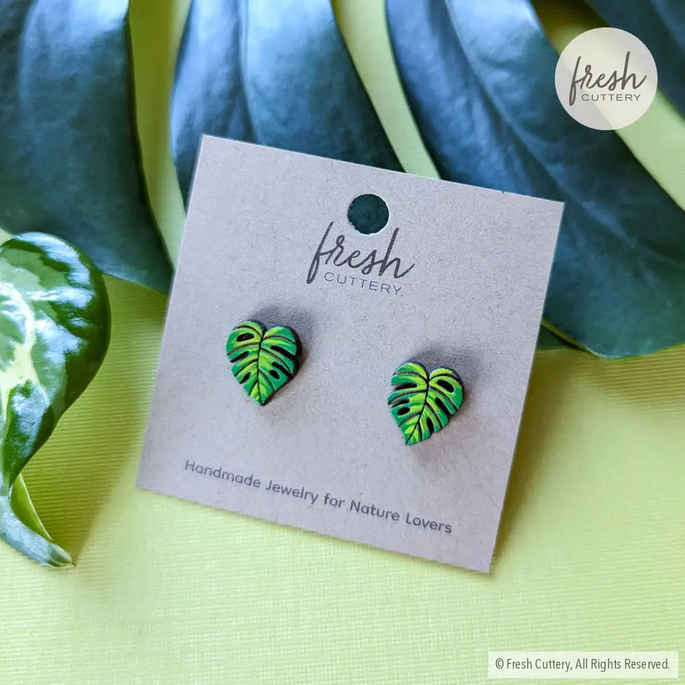 Monstera Studs