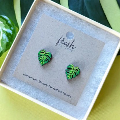 Monstera Studs