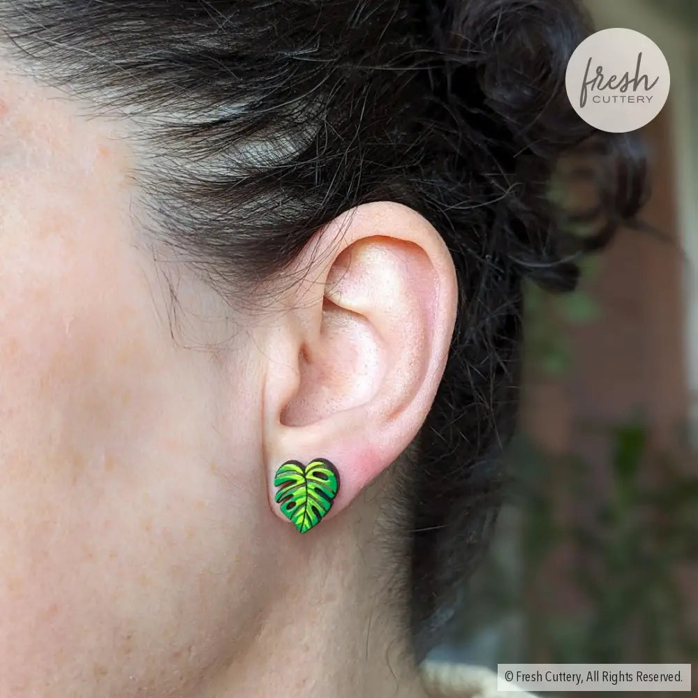 Monstera Studs