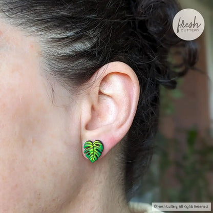 Monstera Studs