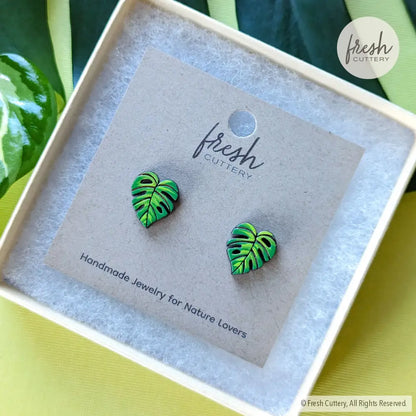 Monstera Studs