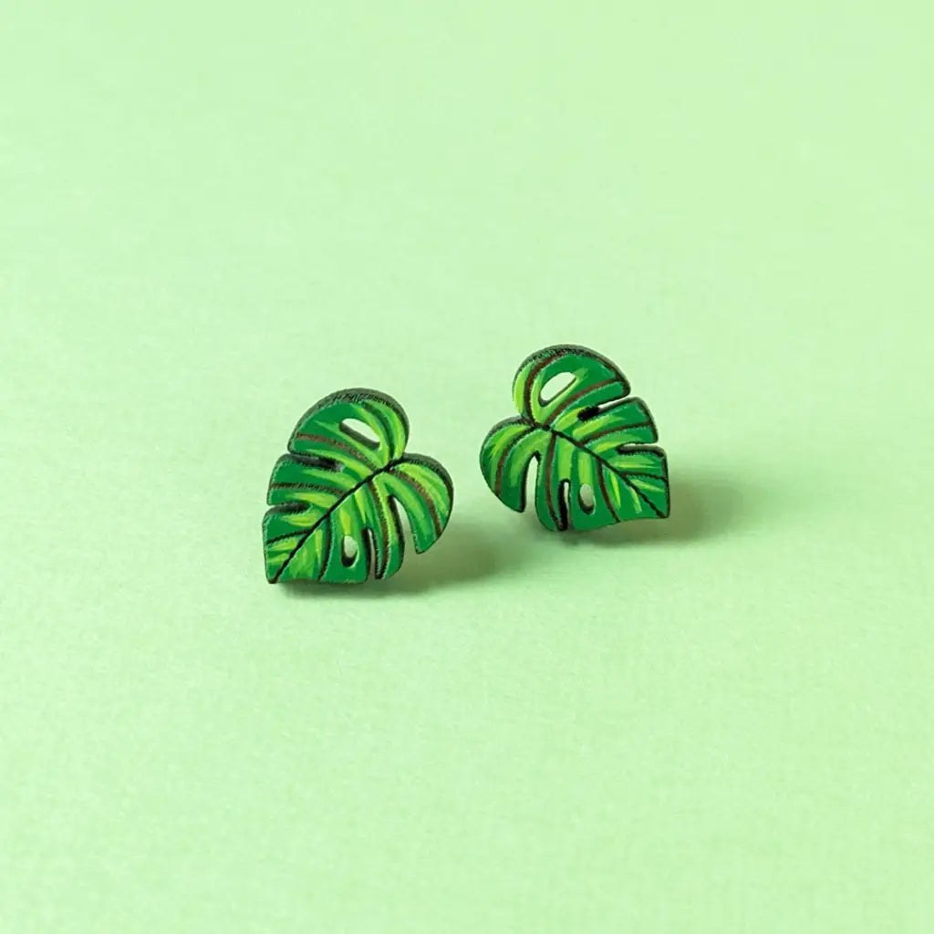 Monstera Studs