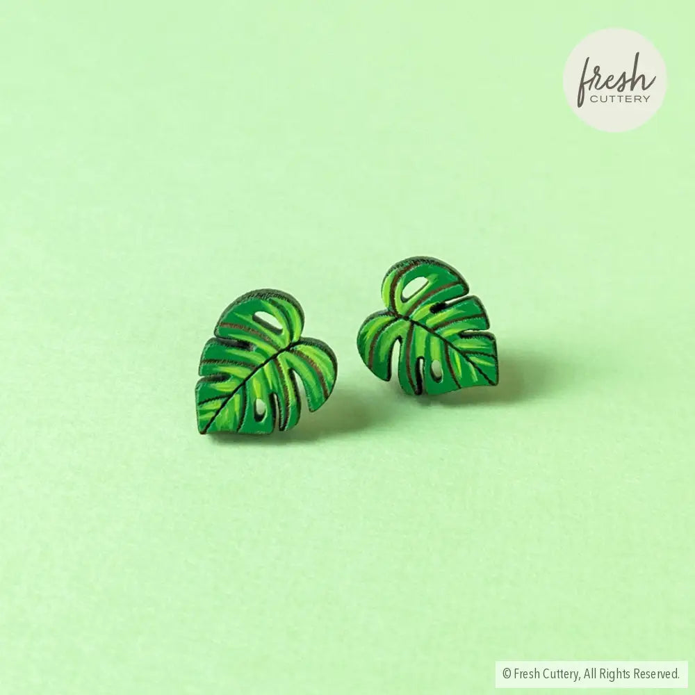 Monstera Studs