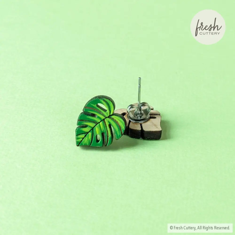 Monstera Studs