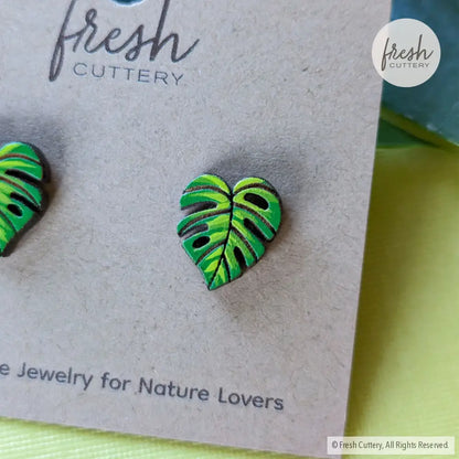 Monstera Studs