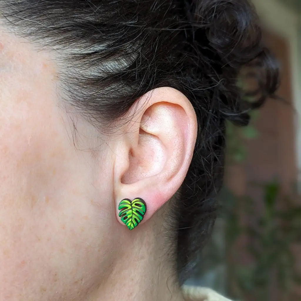 Monstera Studs