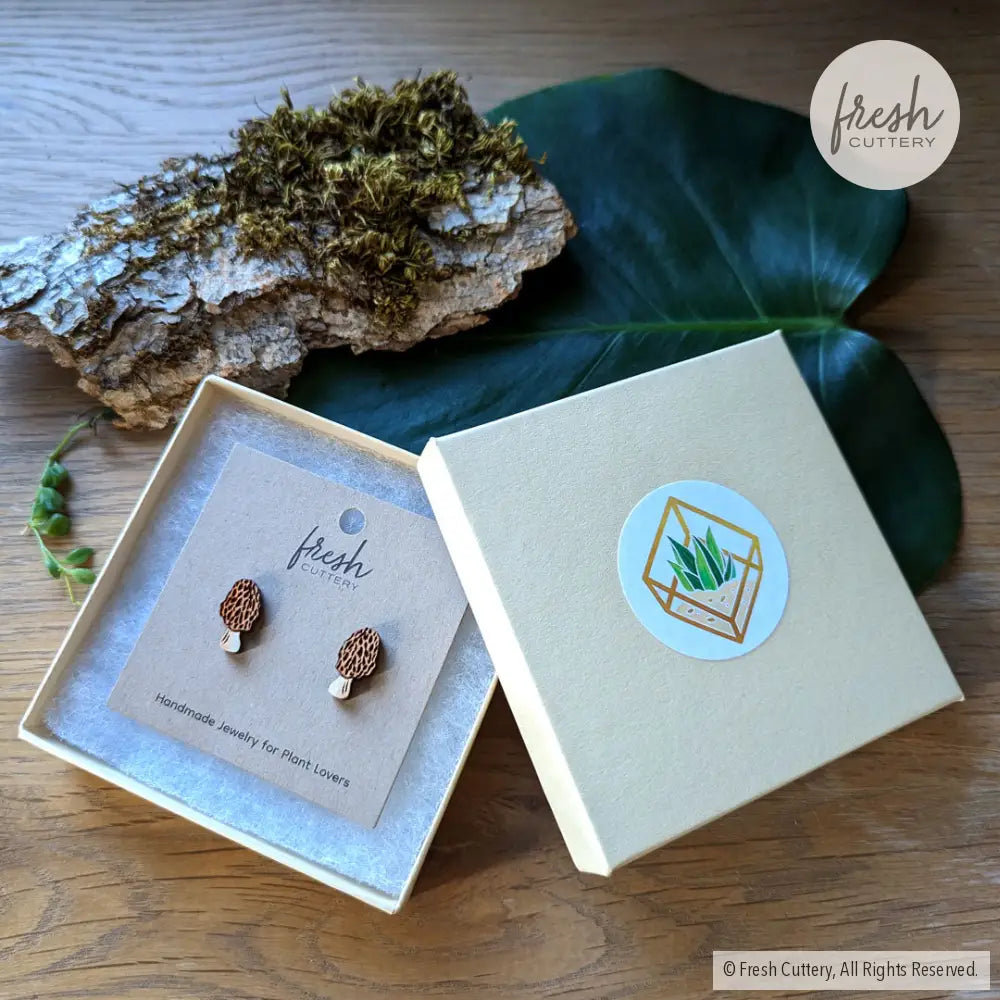 Morel Mushroom Studs