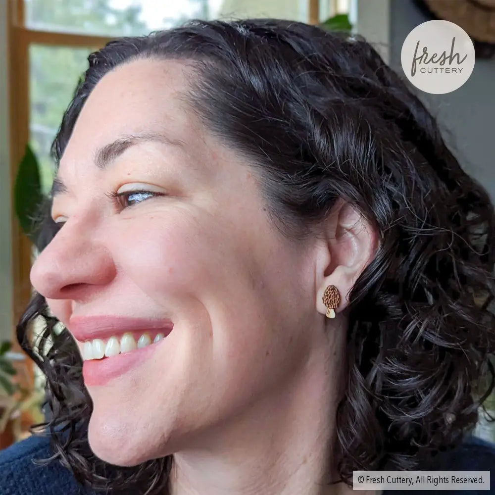 Morel Mushroom Studs