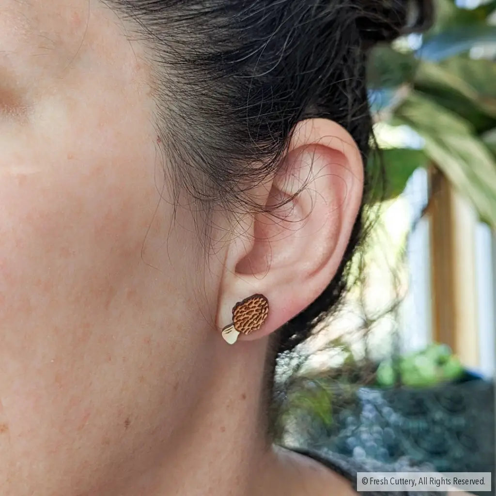Morel Mushroom Studs