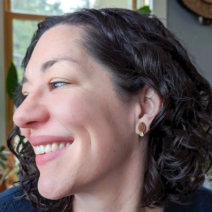Morel Mushroom Studs