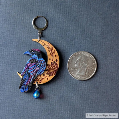 Mystical Raven Statement Earrings Dangle and Drop Earrings