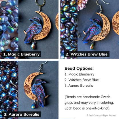 Mystical Raven Statement Earrings Dangle And Drop