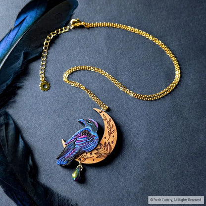 Mystical Raven Statement Necklace Necklaces